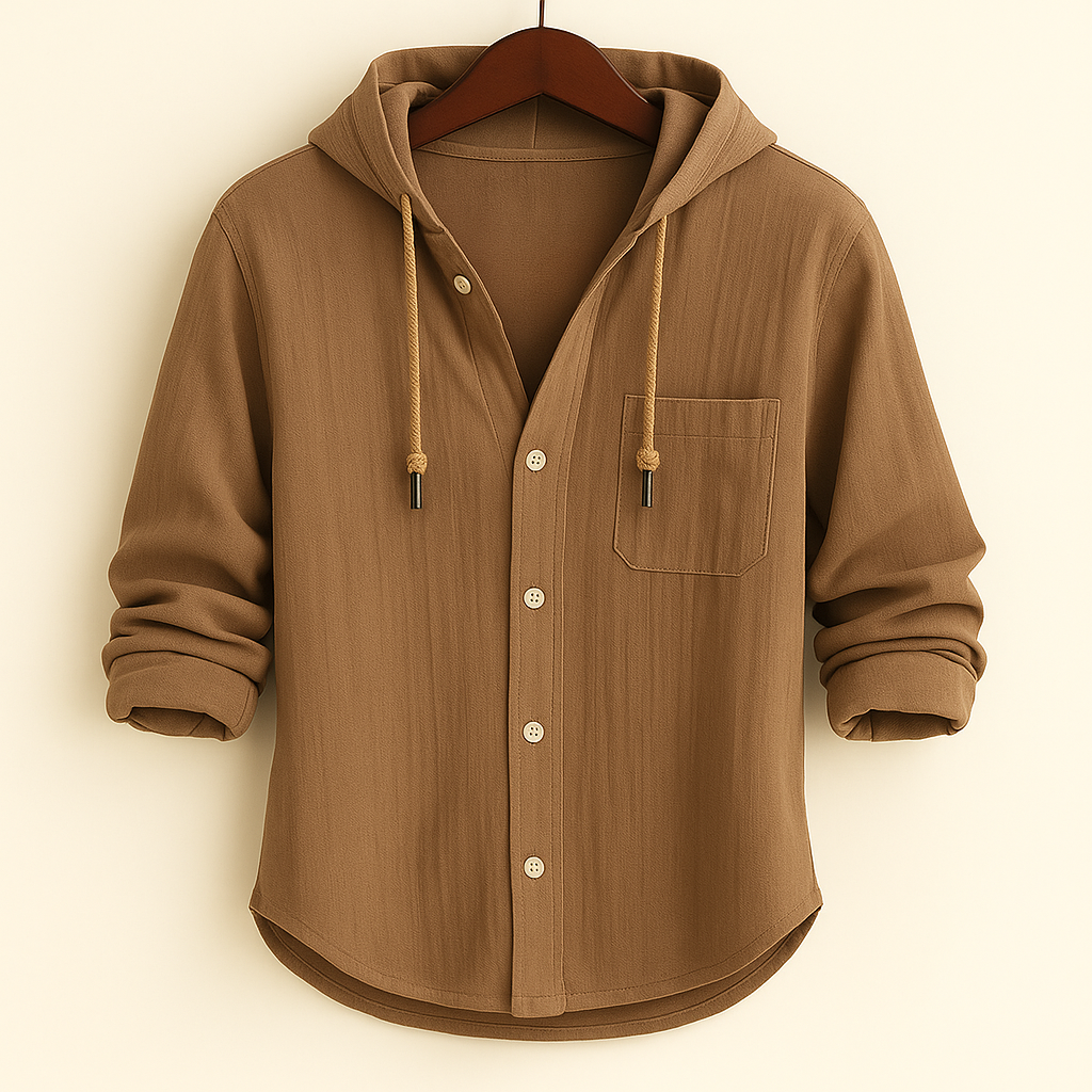 GEORGE | LUXURY SOFT COTTON SHIRT WITH HOOD