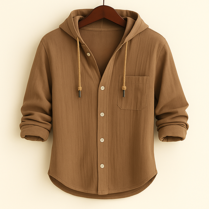 GEORGE | LUXURY SOFT COTTON SHIRT WITH HOOD