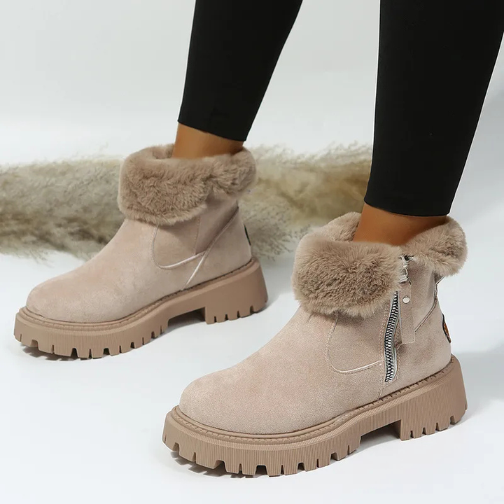 Luisaa - Comfortable Winter Boots With Side Zipper