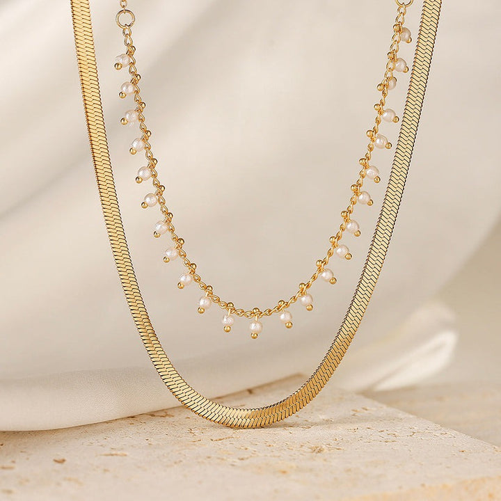 Marizanne | Luxe Snake Choker & Pearl Jewelry Set 18K Gold