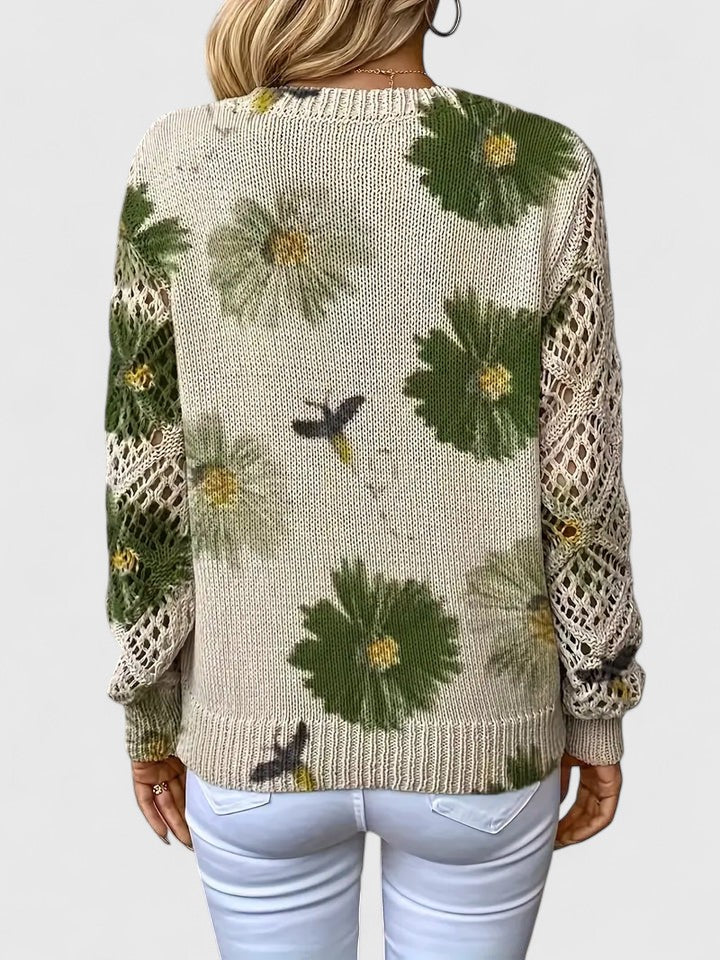 SOPHIA | ELEGANT SWEATER WITH FLORAL PATTERN