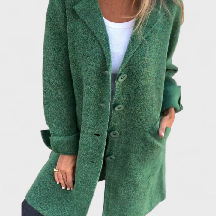 ELOISE | CASUAL LONG COAT WITH LAPEL