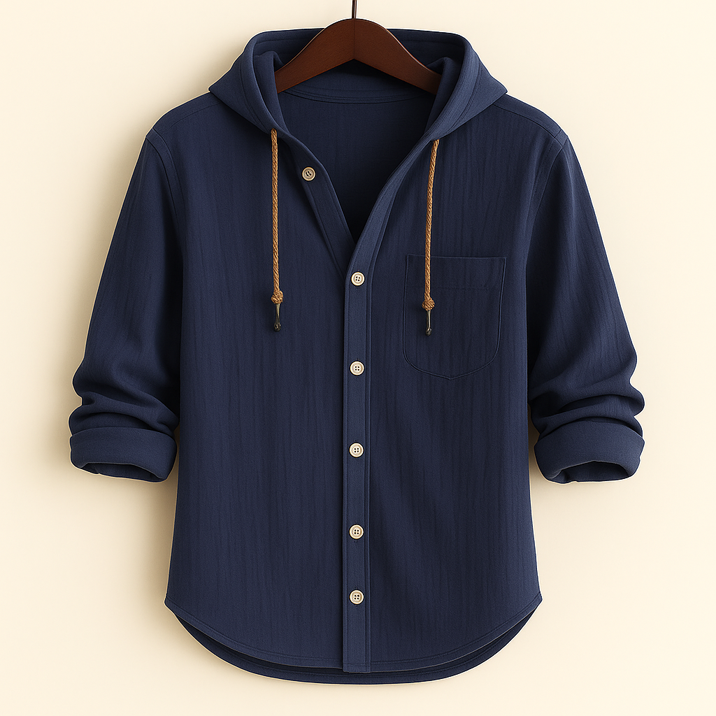 GEORGE | LUXURY SOFT COTTON SHIRT WITH HOOD