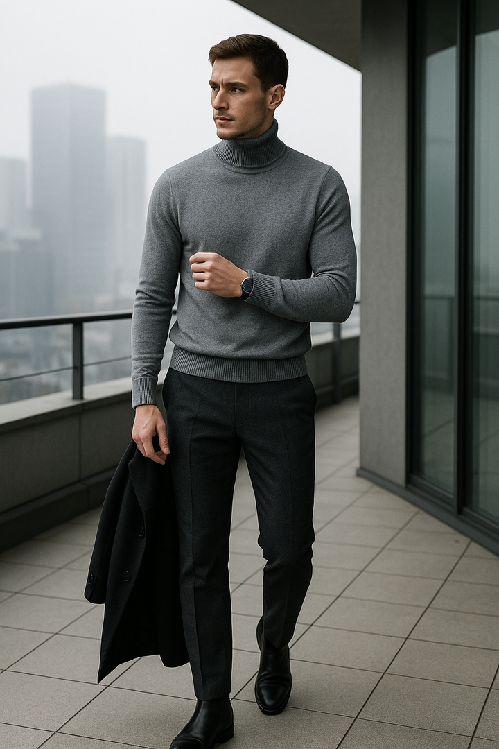 LOGAN | RIBBED TURTLENECK SWEATER