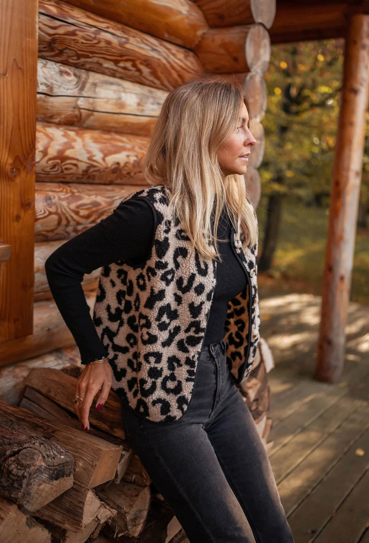 LEANA | LEOPARD VEST