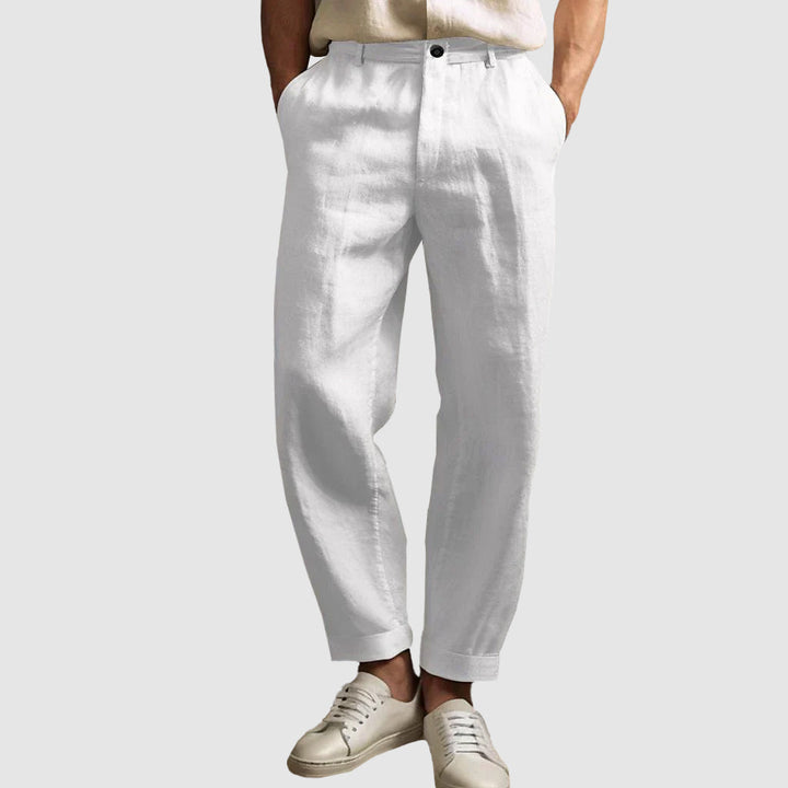 Lorenzo Vitali Linen Straight Cut Pants