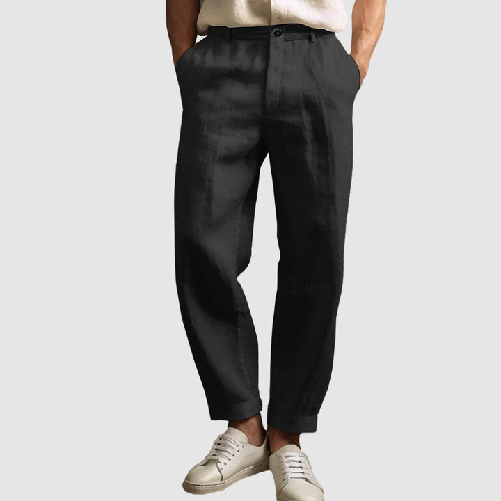 Lorenzo Vitali Linen Straight Cut Pants