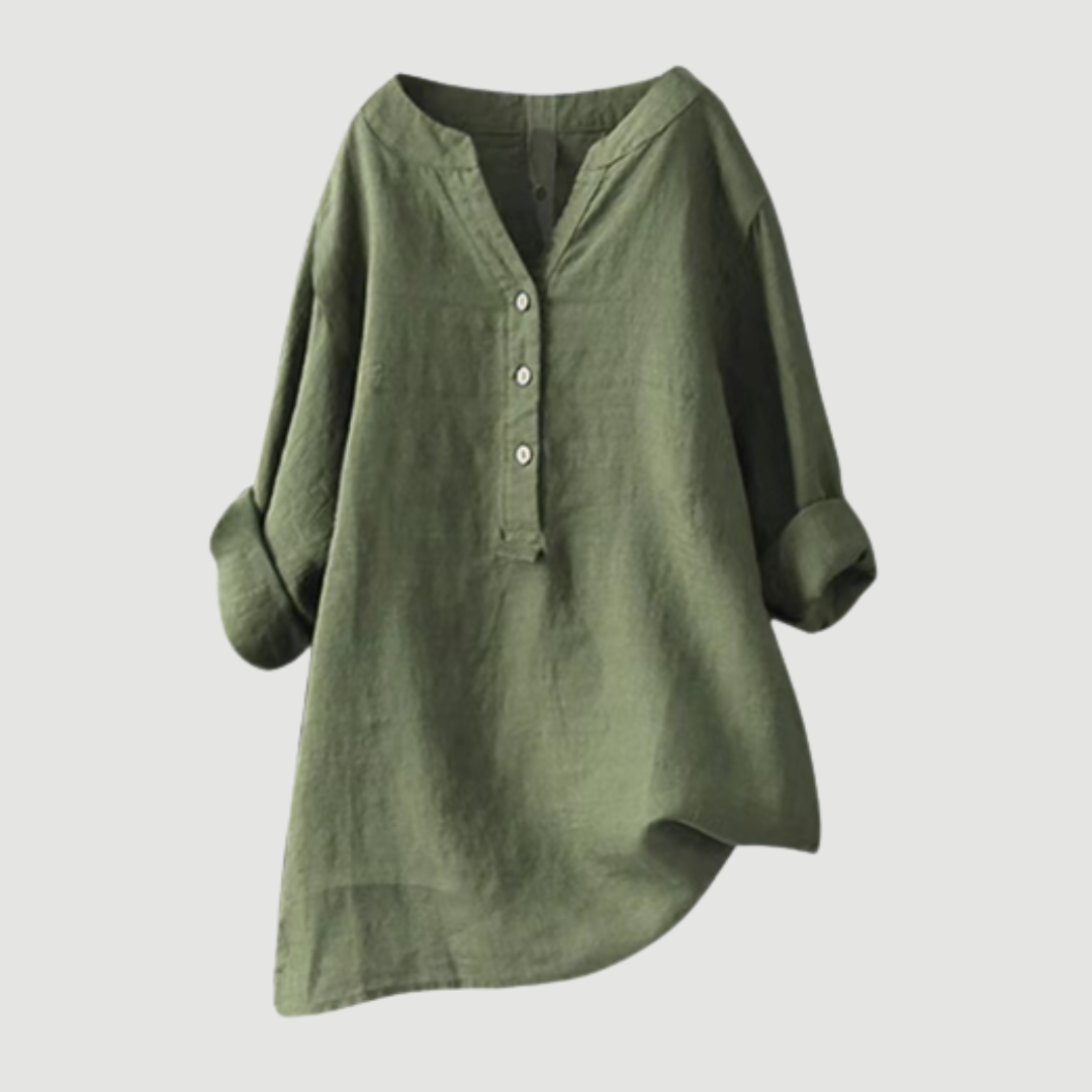 LISA | AIRY AND COMFORTABLE LINEN SHIRT WITH BUTTONS