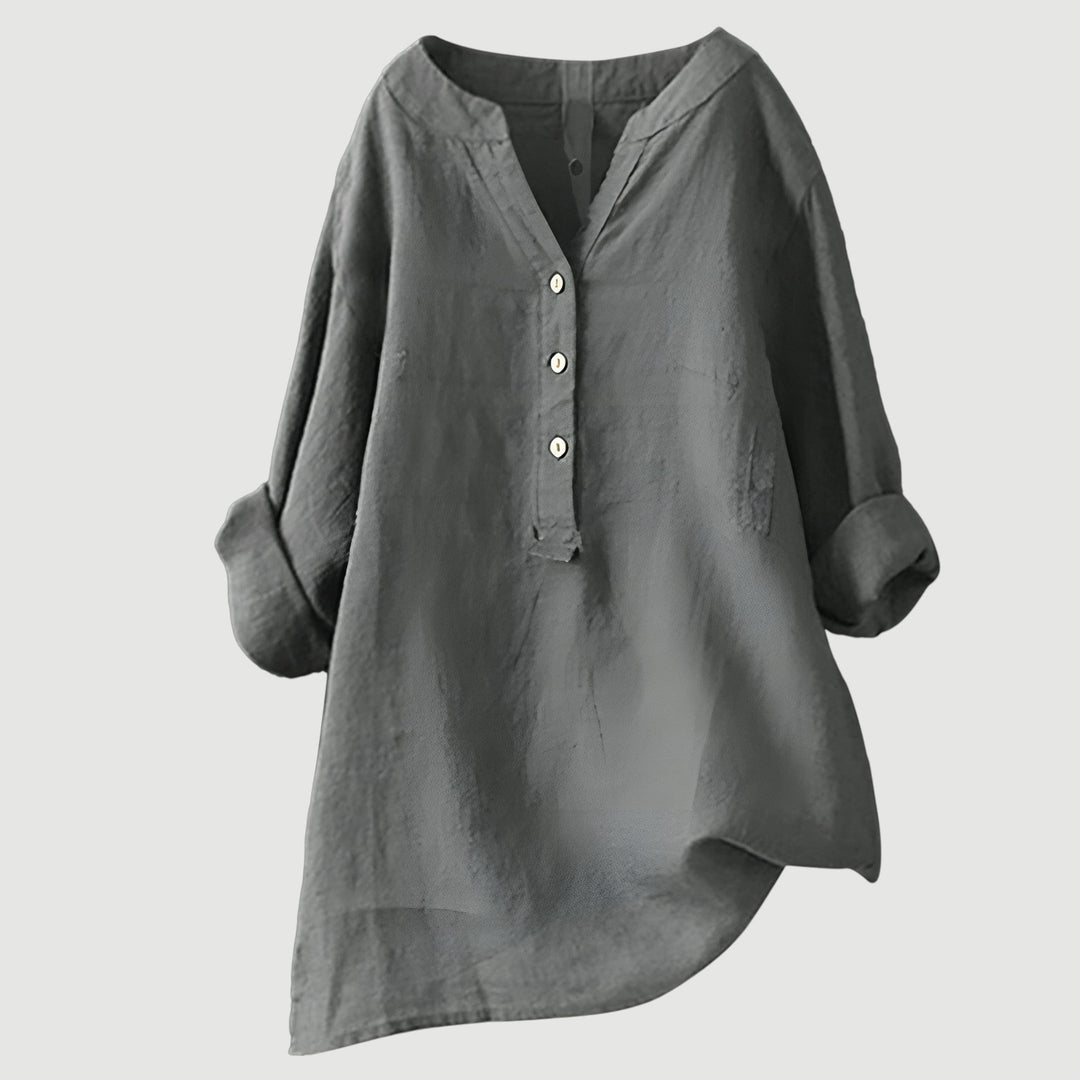 LISA | AIRY AND COMFORTABLE LINEN SHIRT WITH BUTTONS