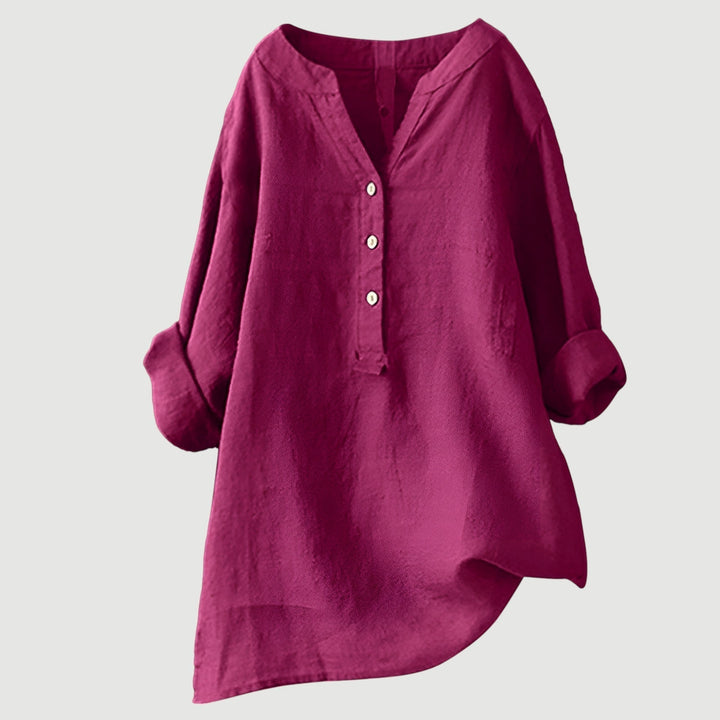 LISA | AIRY AND COMFORTABLE LINEN SHIRT WITH BUTTONS