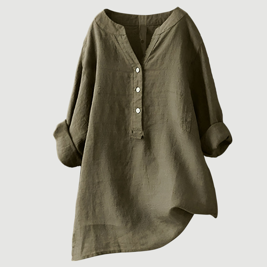 LISA | AIRY AND COMFORTABLE LINEN SHIRT WITH BUTTONS