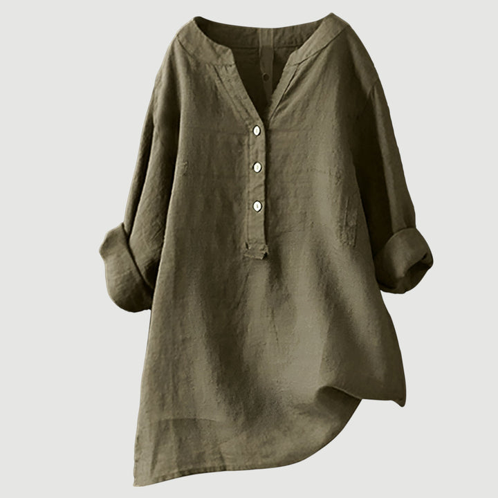 LISA | AIRY AND COMFORTABLE LINEN SHIRT WITH BUTTONS