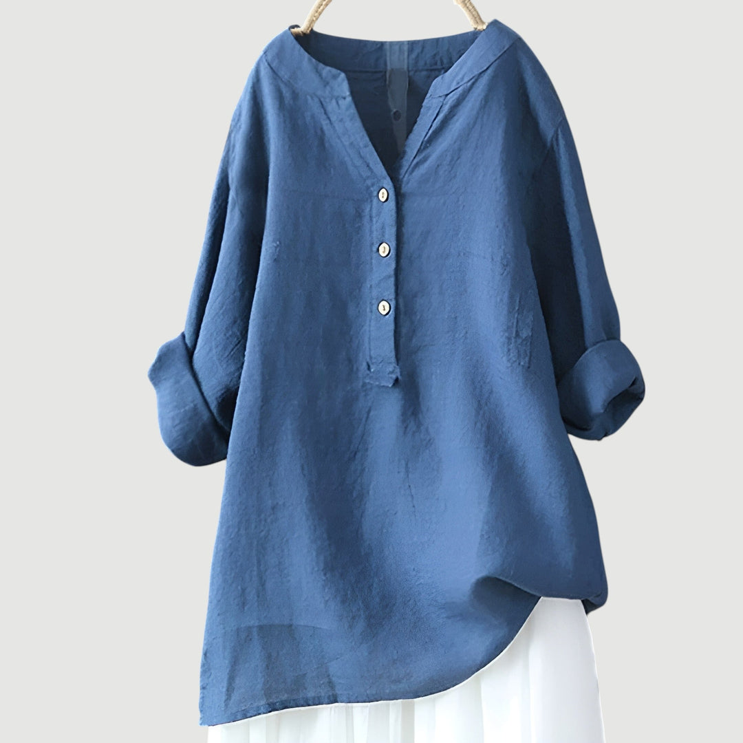 LISA | AIRY AND COMFORTABLE LINEN SHIRT WITH BUTTONS