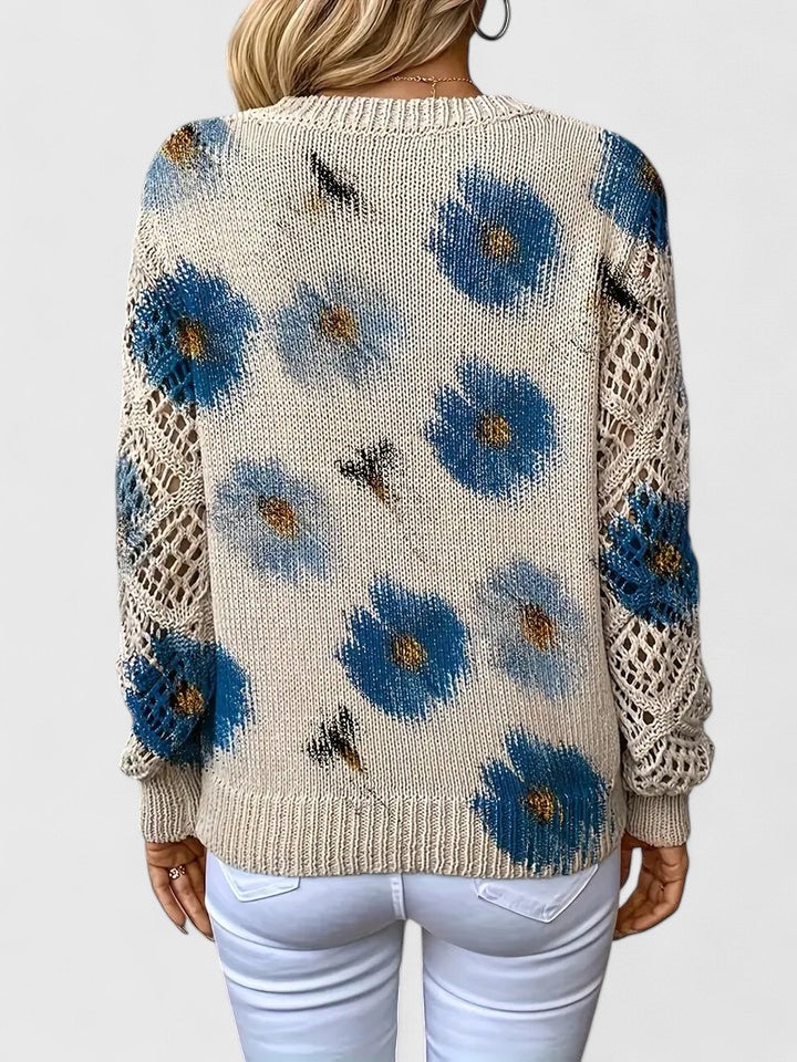 SOPHIA | ELEGANT SWEATER WITH FLORAL PATTERN