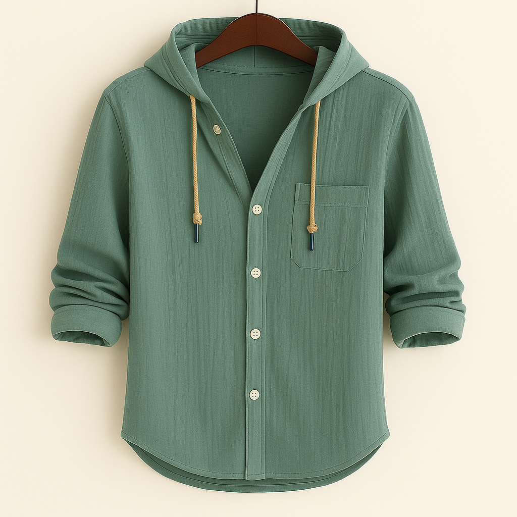 GEORGE | LUXURY SOFT COTTON SHIRT WITH HOOD