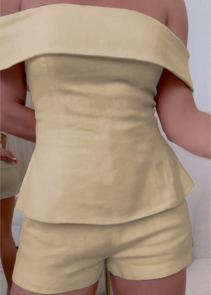 SOPHIE | WHITE COTTON AND LINEN TWO-PIECE SUIT