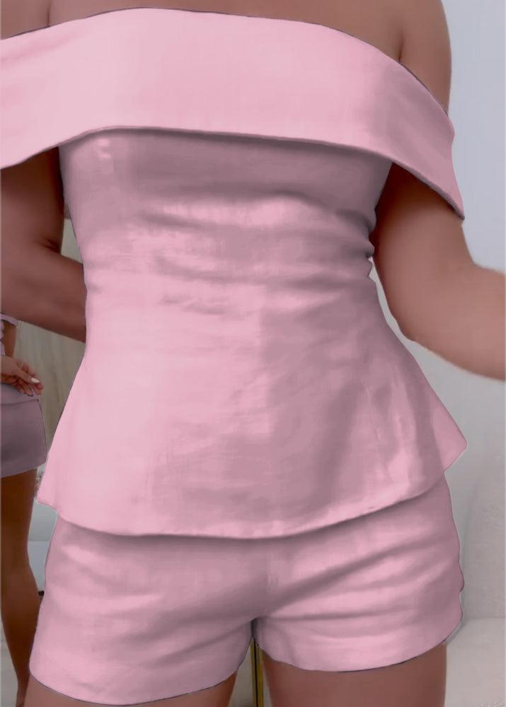 SOPHIE | WHITE COTTON AND LINEN TWO-PIECE SUIT