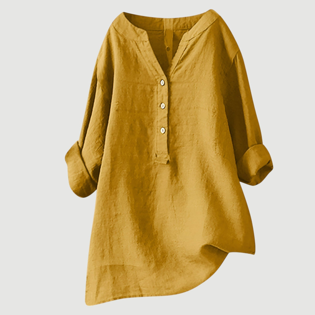 LISA | AIRY AND COMFORTABLE LINEN SHIRT WITH BUTTONS
